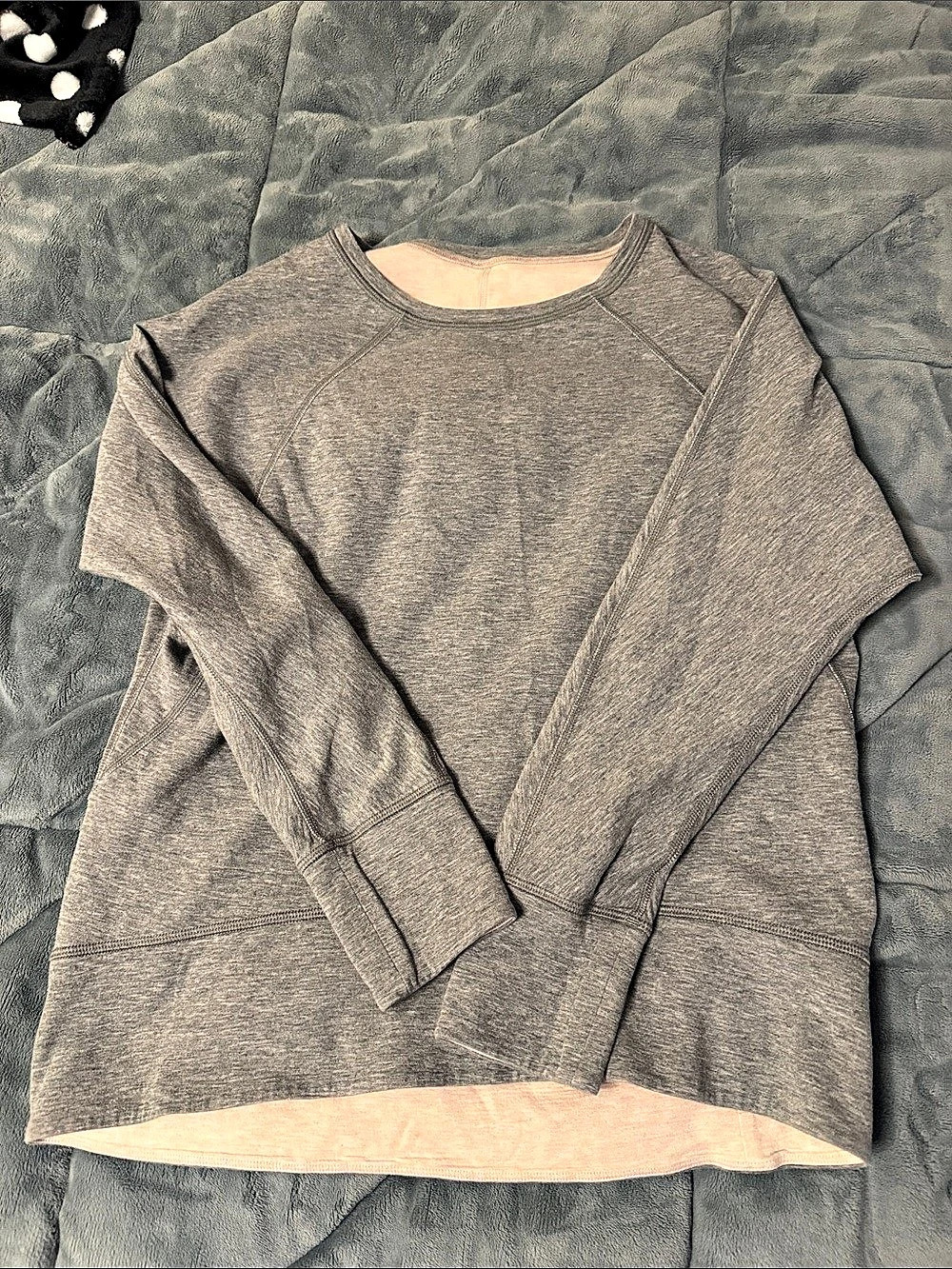 Lululemon Reversible Double-Knit Crew Neck Sweater Gray